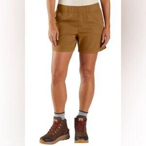 Carhartt Women's Force Ripstop 5" Inseam Short in Carhartt Brown, Size XL